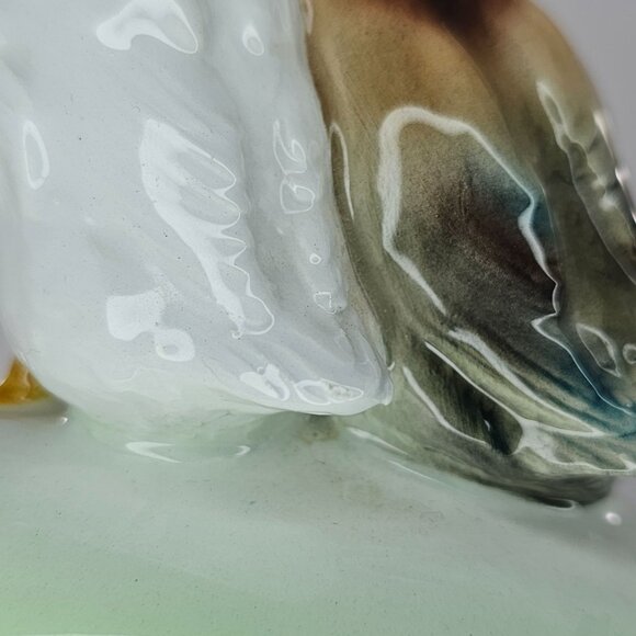 Vintage Guido Cacciapuoti Ceramic Duck Figurine Goose In Love Italy *Chipped - Picture 10 of 12